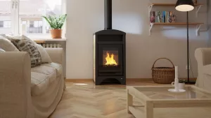 HS FLAMINGO Krbová kamna AQUAFLAM VARIO ® BARMA 11/5kW dlažba Javor