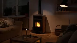 HS FLAMINGO Krbová kamna AQUAFLAM VARIO ® BARMA 11kW dlažba Ořech (teplovzdušná verze)