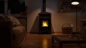 HS FLAMINGO Krbová kamna AQUAFLAM VARIO ® BARMA 11kW dlažba Ořech (teplovzdušná verze)