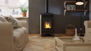 HS FLAMINGO Krbová kamna AQUAFLAM VARIO ® BARMA 11kW dlažba Javor (teplovzdušná verze)