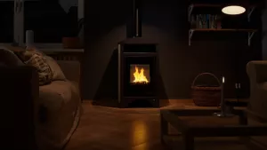 HS FLAMINGO Krbová kamna AQUAFLAM VARIO ® BARMA 11kW dlažba Javor (teplovzdušná verze)