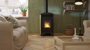 HS FLAMINGO Krbová kamna AQUAFLAM VARIO ® BARMA 11kW dlažba Javor (teplovzdušná verze)