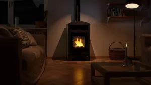 HS FLAMINGO Krbová kamna AQUAFLAM VARIO ® BARMA 11kW dlažba Bělený Dub (teplovzdušná verze)
