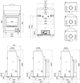 HS FLAMINGO Krbová vložka AQUAFLAM ® PRIZMAT 17 s výměníkem a manuální regulací HS FLAMINGO Krbová vložka AQUAFLAM ® PRIZMAT 17 s výměníkem a manuální regulací
