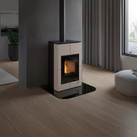 HS FLAMINGO Krbová kamna AQUAFLAM VARIO ® SAPORO 11/7kW krémová, elektronická regulace