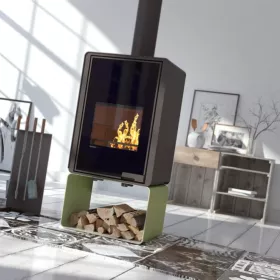HS FLAMINGO Krbová kamna FLAMINGO DELUXE ® PENTAI, olivová