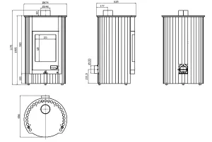 HS FLAMINGO Krbová kamna MASTERFLAMME ® Grande I, černá HS FLAMINGO Krbová kamna MASTERFLAMME ® Grande I, černá