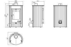 HS FLAMINGO Krbová kamna MASTERFLAMME ® Medie I, krémová