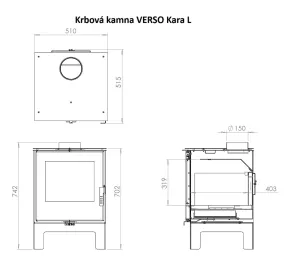 Krbová kamna VERSO Kara L Krbová kamna VERSO Kara L