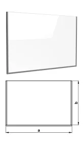 Náhradní sklo pro PRITY (topeniště), 330 x 225 x 5 mm