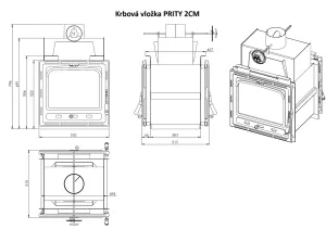Oboustranná krbová vložka PRITY 2CM