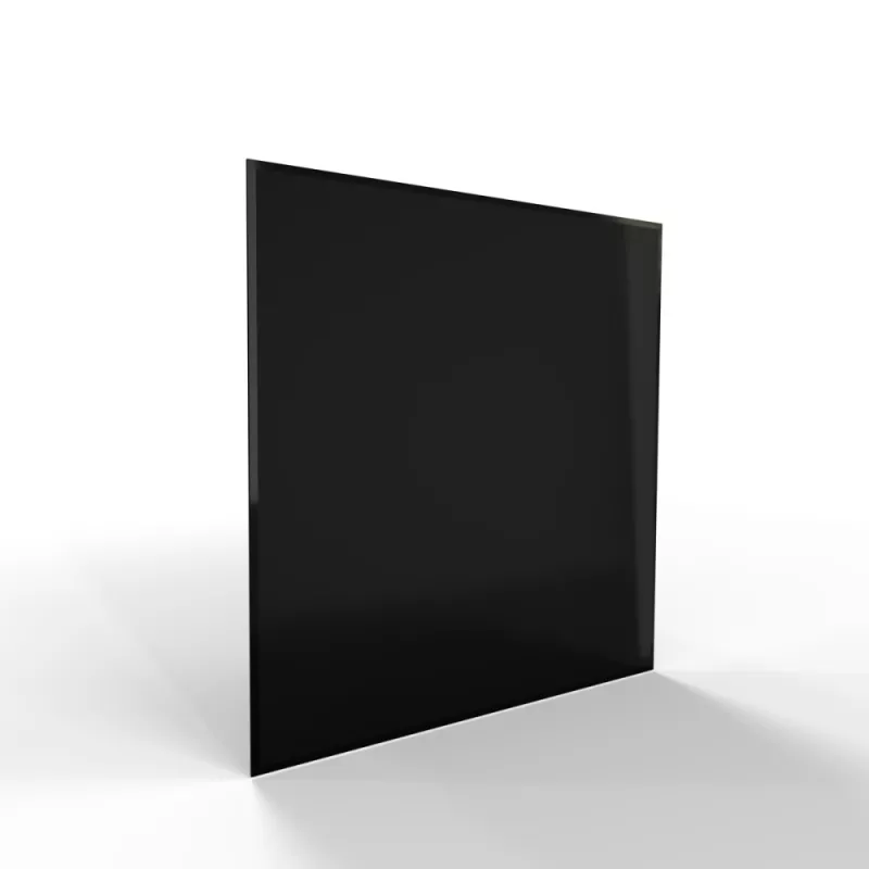 Sklo pod kamna - FLAMINGO Čtverec 1000x1000 mm, černé, fazeta / 6 mm HS Flamingo