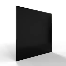 Sklo pod kamna - FLAMINGO Čtverec 1200x1200 mm, černé, fazeta / 6 mm