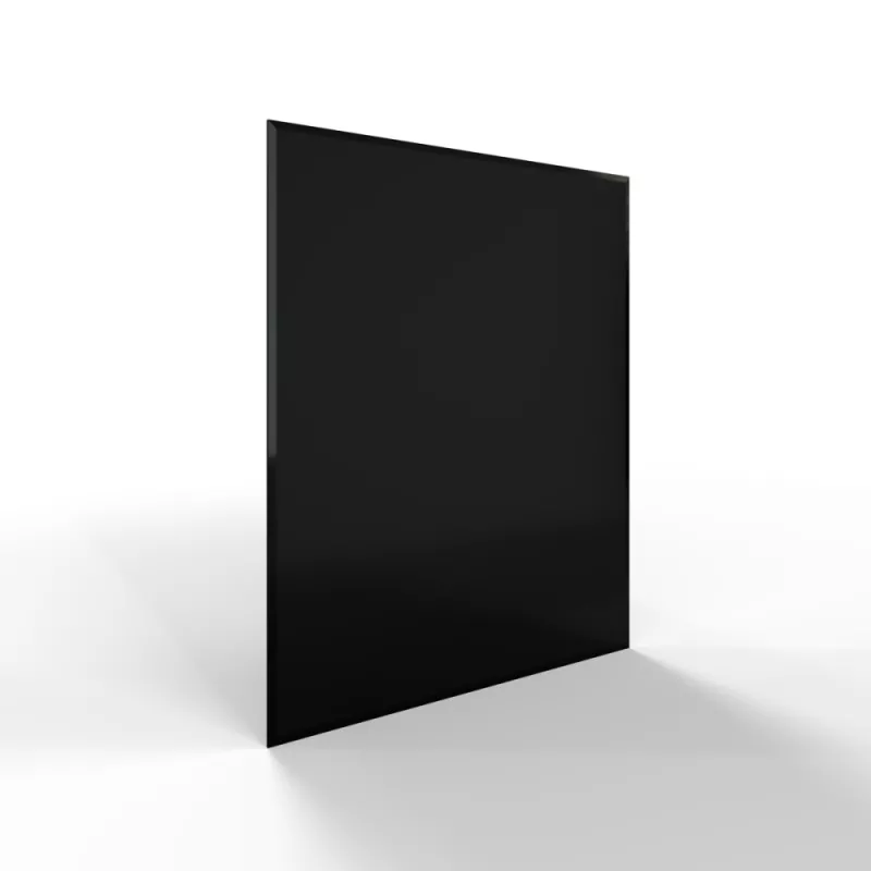 Sklo pod kamna - FLAMINGO Obdelník 850x1000 mm, černé, fazeta / 6 mm HS Flamingo