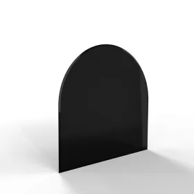 Sklo pod kamna - FLAMINGO Oblouk 1000x1000 mm, černé, fazeta / R500 / 6 mm