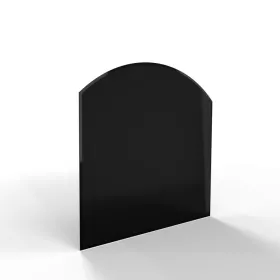 Sklo pod kamna - FLAMINGO Oblouk 1000x1000 mm, černé, fazeta / R725 / 6 mm