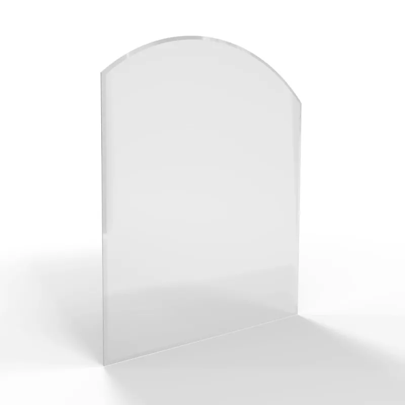 Sklo pod kamna - FLAMINGO Oblouk 1000x1000 mm, fazeta / R725 / 6 mm HS Flamingo