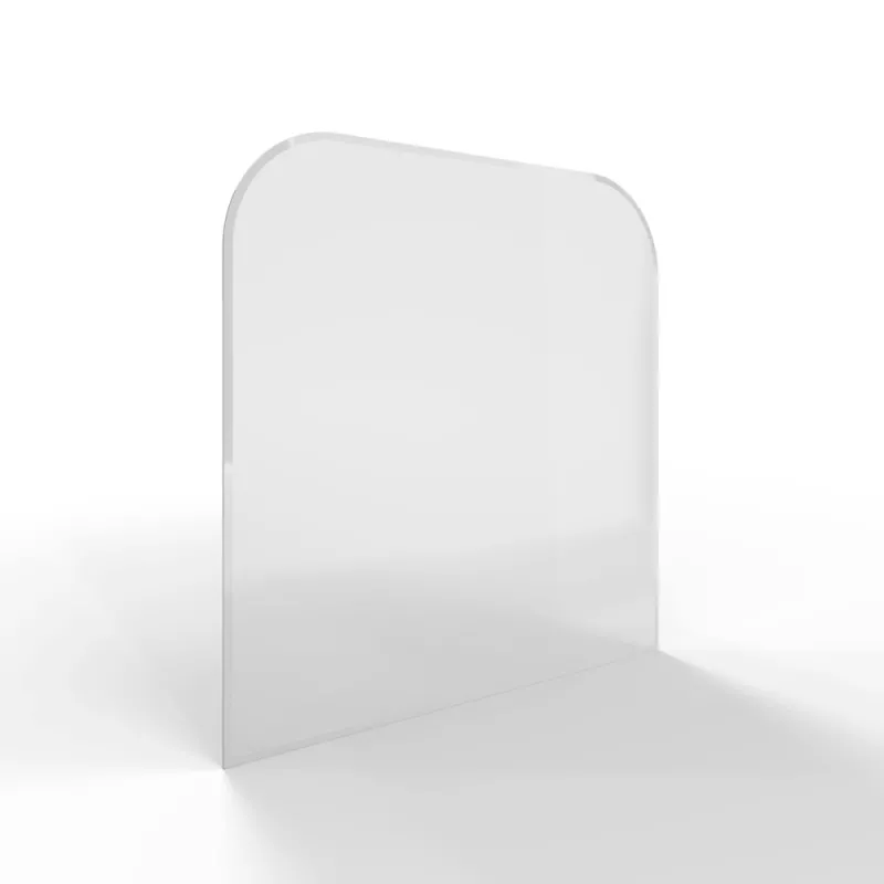 Sklo pod kamna - FLAMINGO Oblouk 1000x1000 mm, fazeta / 2xR200 / 6 mm HS Flamingo