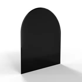 Sklo pod kamna - FLAMINGO Oblouk 1000x1200 mm, černé, fazeta / R500 / 6 mm