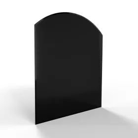 Sklo pod kamna - FLAMINGO Oblouk 1000x1200 mm, černé, fazeta / R725 / 6 mm