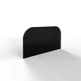 Sklo pod kamna - FLAMINGO Oblouk 1000x550 mm, černé, fazeta / 2xR200 / 6 mm