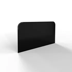 Sklo pod kamna - FLAMINGO Oblouk 1100x600 mm, černé, fazeta / 2xR100 / 6 mm