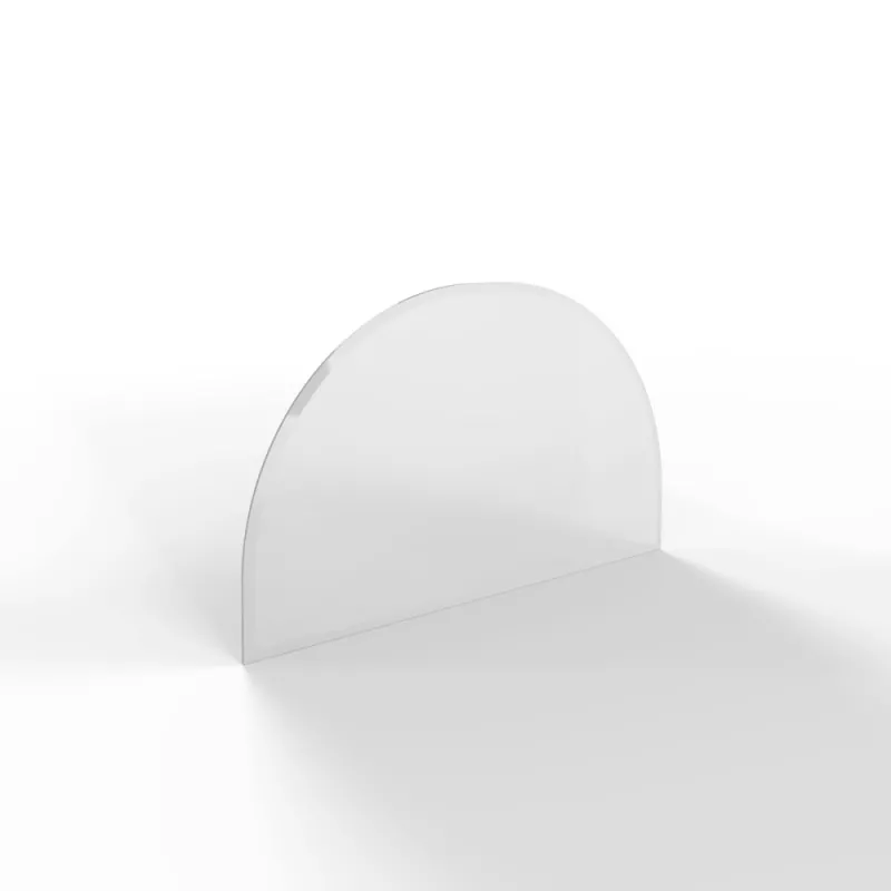 Sklo pod kamna - FLAMINGO Oblouk 700x450 mm, fazeta / R350 / 6 mm HS Flamingo