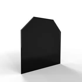 Sklo pod kamna - FLAMINGO Šestihran 1000x1000 mm, černé, fazeta / 6 mm