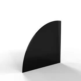 Sklo pod kamna - FLAMINGO Výseč 1000x1000 mm, černé, fazeta / 6 mm