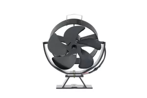 Ventilátor na kamna FLAMINGO pětilopatkový naklápěcí, černý HS Flamingo