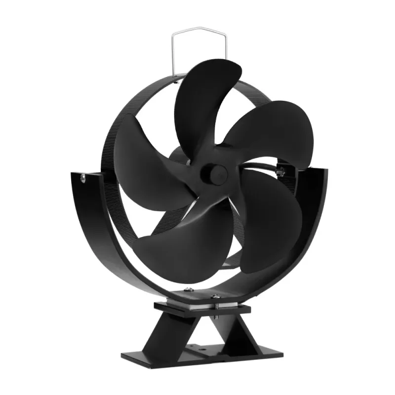 Ventilátor na kamna FLAMINGO pětilopatkový naklápěcí, černý HS Flamingo