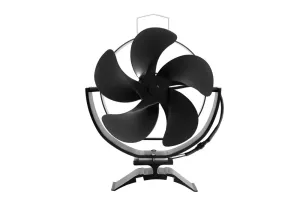 Ventilátor na kouřovod FLAMINGO pětilopatkový magnetický, naklápěcí, černý HS Flamingo