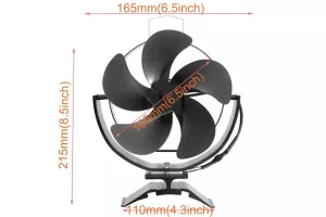 Ventilátor na kouřovod FLAMINGO pětilopatkový magnetický, naklápěcí, černý HS Flamingo